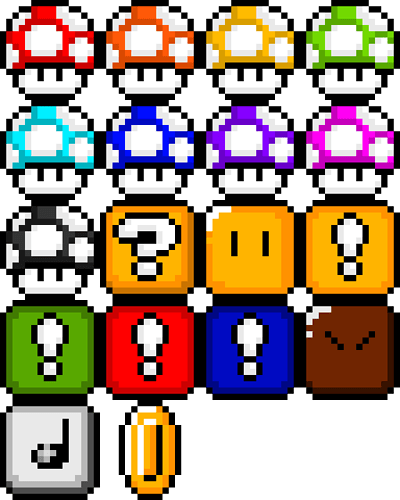 SMW Blocks & Mush's (1)