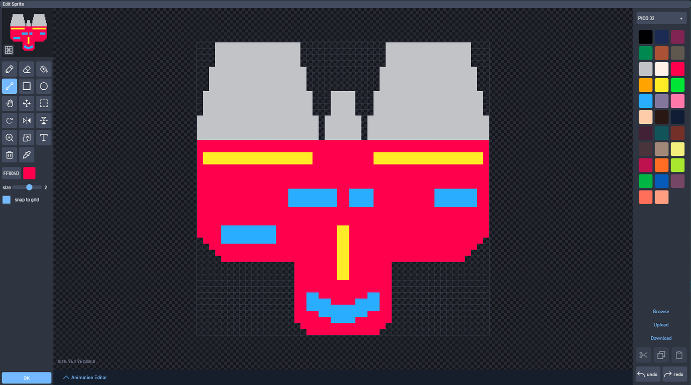 How I draw pixel sprites, big and small! Examples & Tutorials