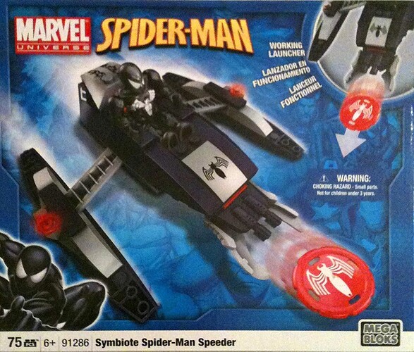 Mega Bloks Marvel Comics BLACK VENOM SPIDERMAN Vehicle Mini figure toy set
