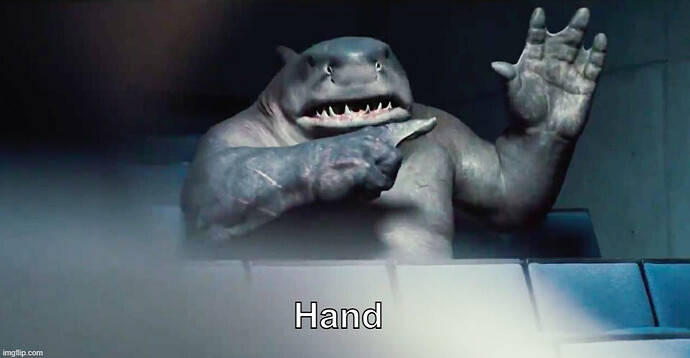 King Shark Hand Meme Su1cide Squad DCEU 2021