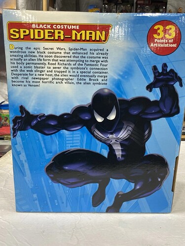 Amazing Spider-Man Black Costume 12" Figure 2006 Toy Biz Marvel 33 Points New