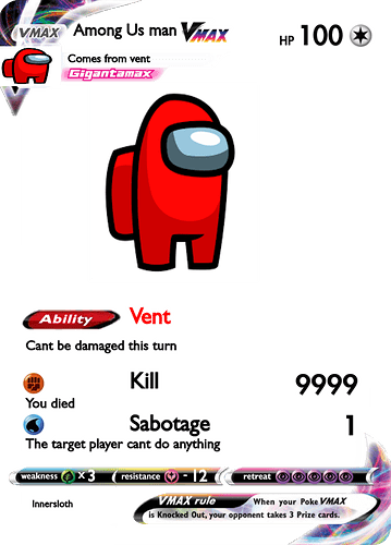 among us man-vmax-poke-card