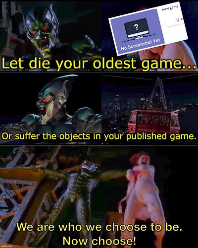 Green Goblin We are who we choose to be. Now choose Flowlab.io meme version