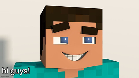 minecraft steve hi guys