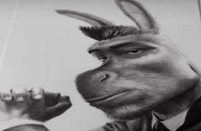 chad donkey in suit my honest reaction image meme 2023