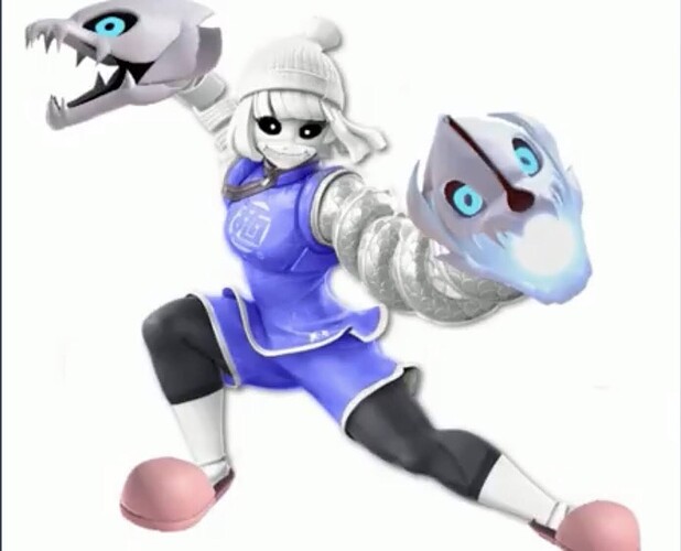 sans undertale min min smash bros