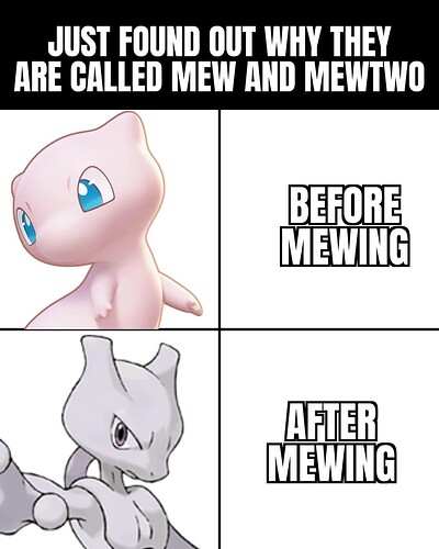 pokemon mewing mew and mewtwo meme