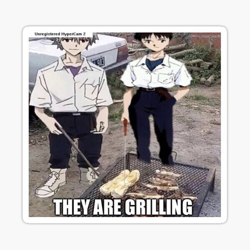 they are grilling