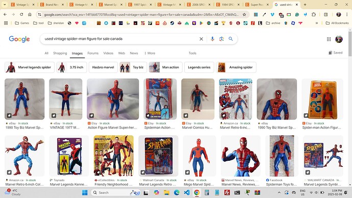 used vintage spider-man figure for sale canada - Google Search