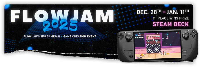 Flowjam 2025 - Banner - Flowlab Game Engine