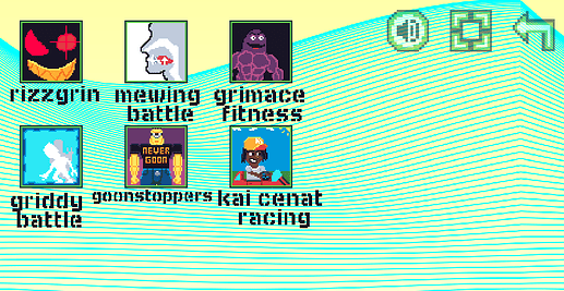 sigmabot rizz battles meme game select screen
