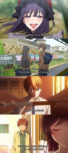 they said the things from the anime title!