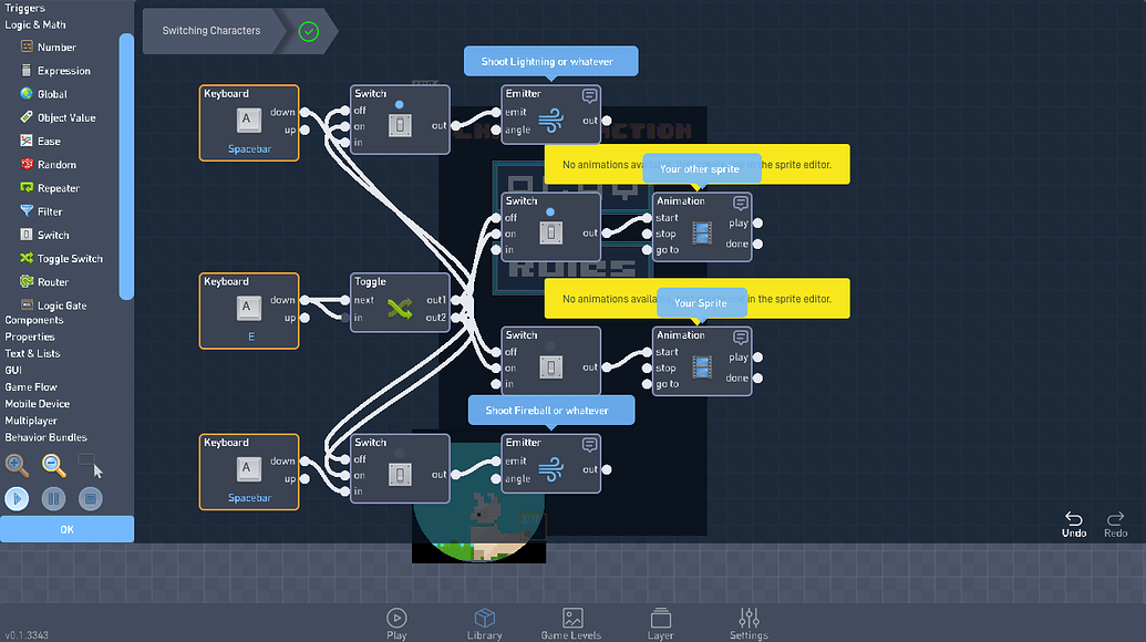 How do i make the player switch characters with different abilites and ...