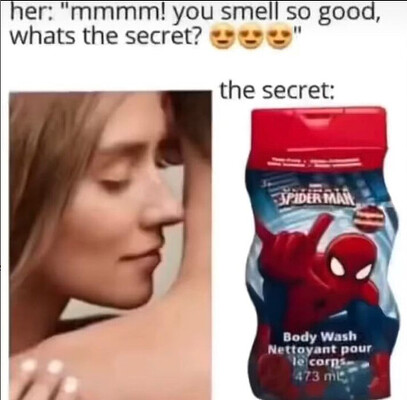 Ultimate Spider-Man body wash meme