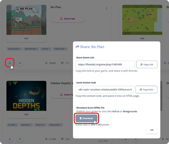 Share Flowlab game to HTML File Tutorial