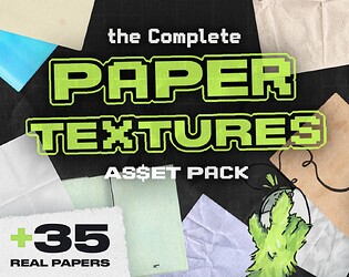 Samuel Tomé - Designer & Game Developer - Paper Textures Asset Pack Cover