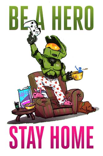 be-a-hero-stay-home halowallpaper