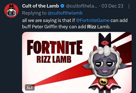 cult of the lamb rizz