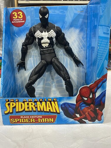Amazing Spider-Man Black Costume 12" Figure 2006 Toy Biz Marvel 33 Points New
