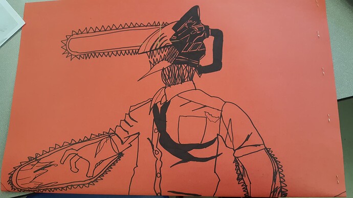 Chainsaw Man drawing by John Shrekinson