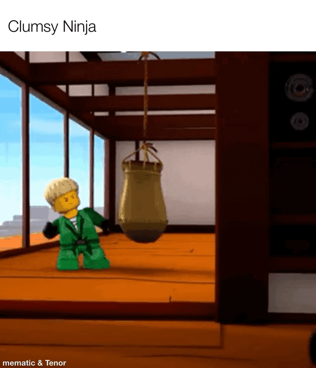 LEGO Ninjago Clumsy Ninja meme