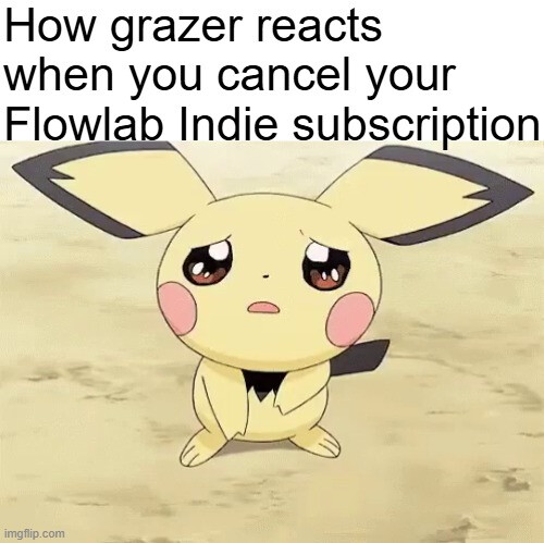 how grazer reacts when you cancel your flowlab indie subscription