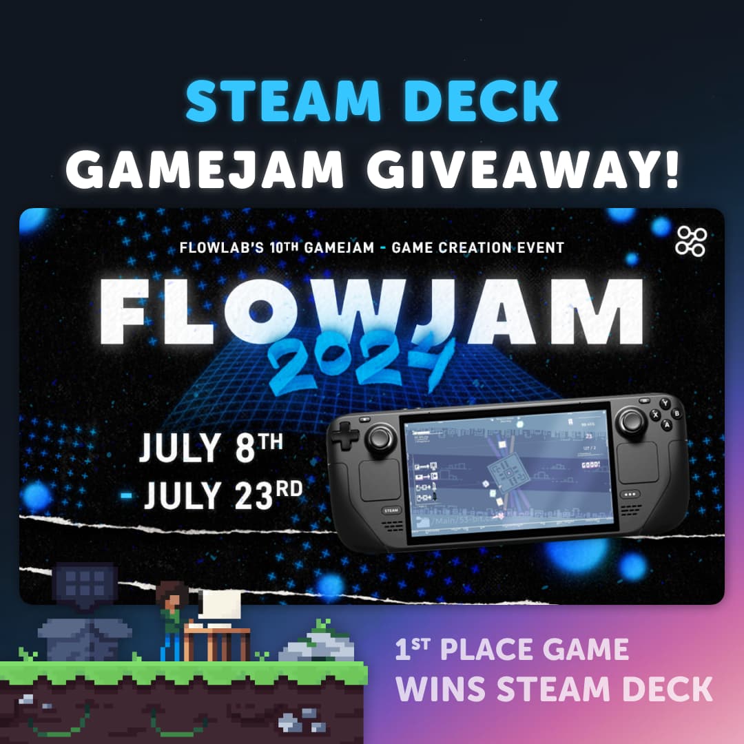 Flowlab No Code Game Engine - Make a Game with no code - Summer Flowjam 2024