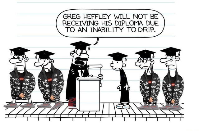 greg has no drip diary of a wimpy kid meme