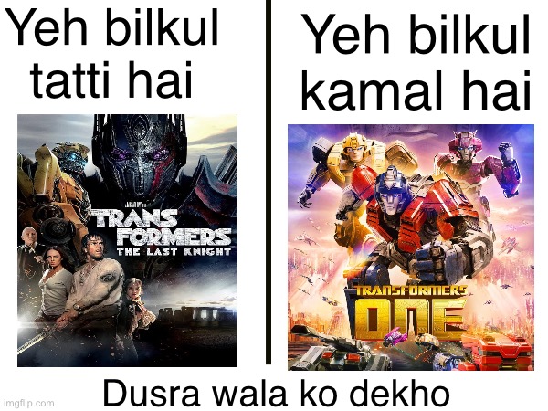 Transformers One memes Urdu