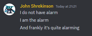 john shrekinson alarm
